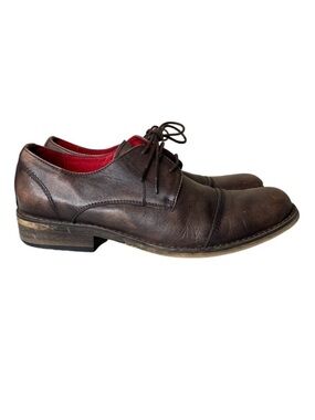 Steve Madden Biton Rustic Leather Mens Oxford Shoes SIze 8.5